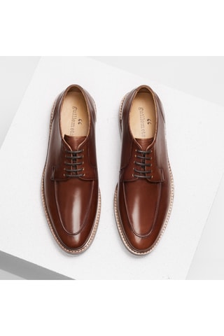 Derbys en cuir Tristan - Camel - Guillemets