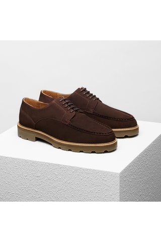 Derbys en nubuck Aragon - Marron - Guillemets
