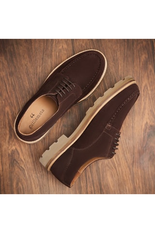 Derbys en nubuck Aragon - Marron - Guillemets