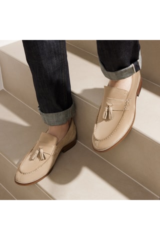 Mocassins en nubuck Romain - Beige - Guillemets