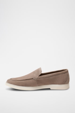 Mocassins en nubuck Hélios - Taupe - Guillemets