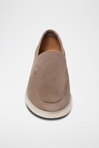 Mocassins en nubuck Hélios - Taupe - Guillemets