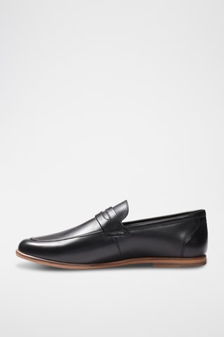 Mocassins en cuir Lucas - Noir - Guillemets