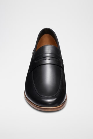 Mocassins en cuir Lucas - Noir - Guillemets