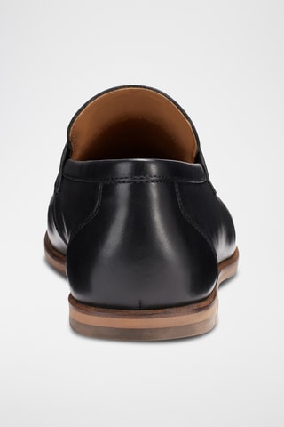 Mocassins en cuir Lucas - Noir - Guillemets