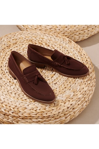 Mocassins en nubuck Romain - Marron - Guillemets