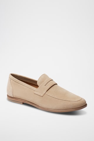 Mocassins en nubuck Lucas - Beige - Guillemets