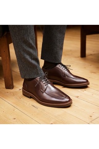 Derbys en cuir Tristan - Marron - Guillemets