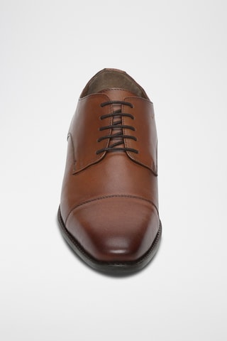 Derbys en cuir Oliver - Camel - Leonarr x Swan