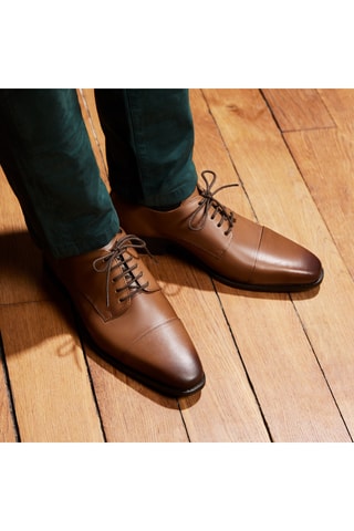 Derbys en cuir Oliver - Camel - Leonarr x Swan