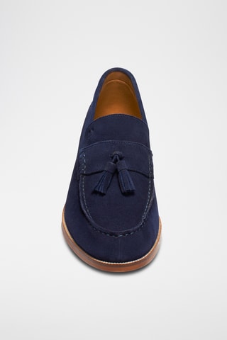 Mocassins en nubuck Romain - Bleu marine - Guillemets
