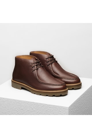 Boots en cuir  Jérémy - Marron - Guillemets