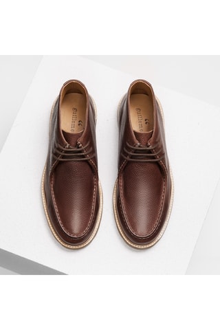 Boots en cuir  Jérémy - Marron - Guillemets