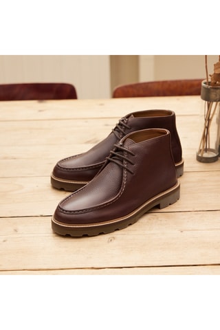 Boots en cuir  Jérémy - Marron - Guillemets