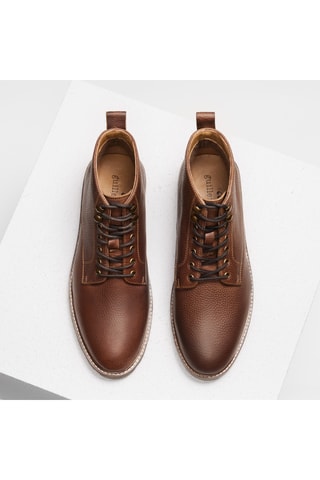 Boots en cuir  Edmond - Marron - Guillemets