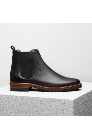Bottines Chelsea en cuir Hector - Noir - Guillemets