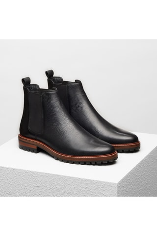 Bottines Chelsea en cuir Hector - Noir - Guillemets