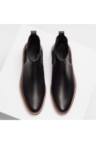 Bottines Chelsea en cuir Hector - Noir - Guillemets