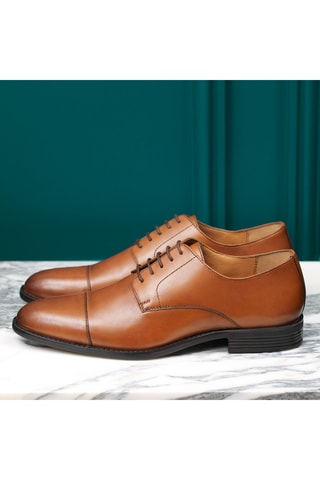 Richelieus en cuir Alexandro - Camel - Lazzareli