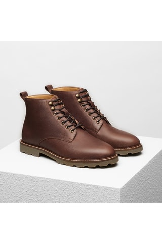 Boots en cuir  Edmond - Marron - Guillemets