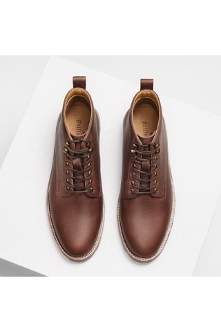 Boots en cuir  Edmond - Marron - Guillemets