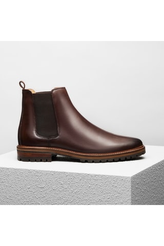 Bottines Chelsea en cuir Hector - Marron - Guillemets