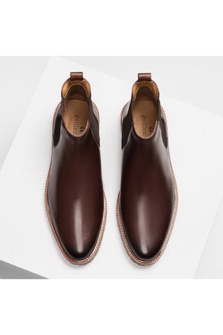 Bottines Chelsea en cuir Hector - Marron - Guillemets