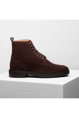 Boots en nubuck Achille - Marron foncé - Guillemets