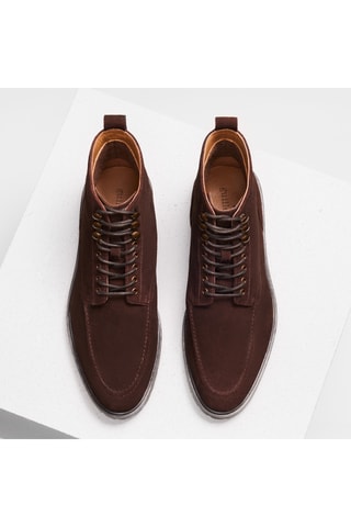 Boots en nubuck Achille - Marron foncé - Guillemets