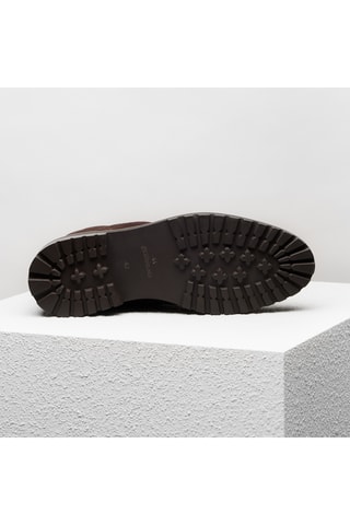 Boots en nubuck Achille - Marron foncé - Guillemets