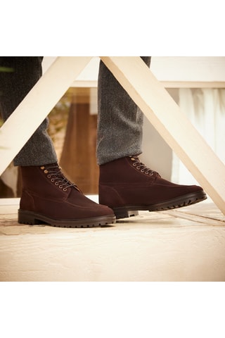 Boots en nubuck Achille - Marron foncé - Guillemets