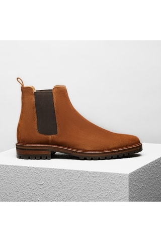 Bottines Chelsea en nubuck Hector - Camel - Guillemets