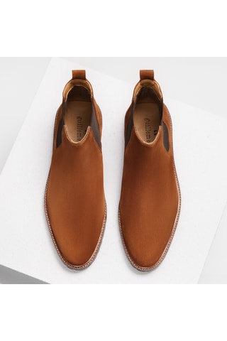 Bottines Chelsea en nubuck Hector - Camel - Guillemets