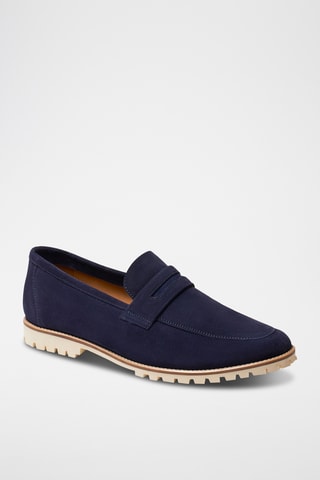 Mocassins en nubuckHorace - Bleu marine - Guillemets