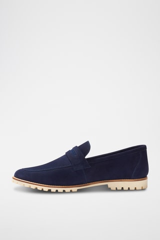 Mocassins en nubuckHorace - Bleu marine - Guillemets
