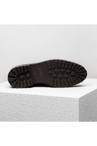 Boots en cuir Achille - Marron - Guillemets