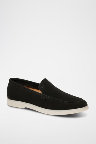 Mocassins en nubuck Hélios - Noir - Guillemets