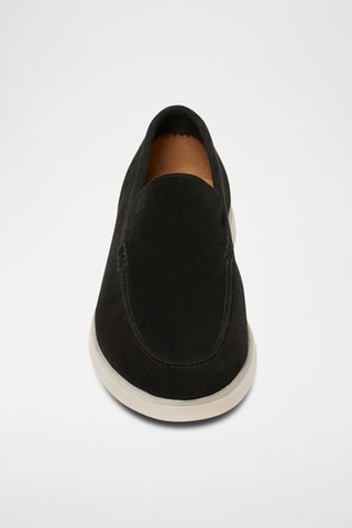 Mocassins en nubuck Hélios - Noir - Guillemets
