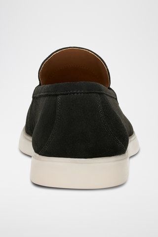Mocassins en nubuck Hélios - Noir - Guillemets