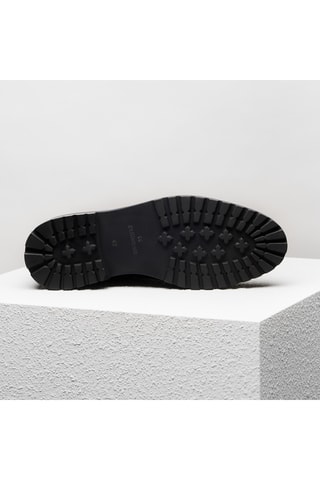 Boots en cuir Achille - Noir - Guillemets