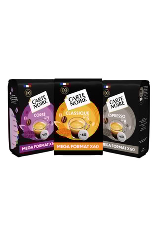 Café Classique N°5, Corsé N°7 et Espresso N°8 - 3 x 60 dosettes
