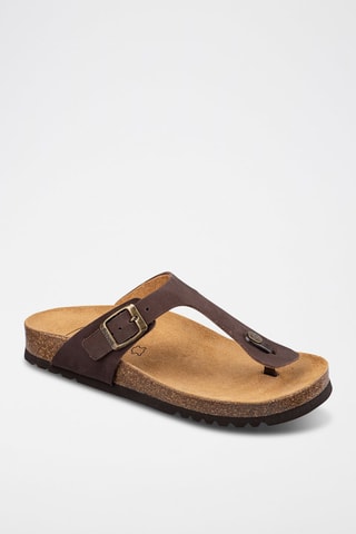 Entre-doigts en nubuck Nicole - Marron foncé