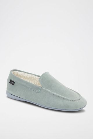 Pantoufles en nubuck Cheminée - Bleu
