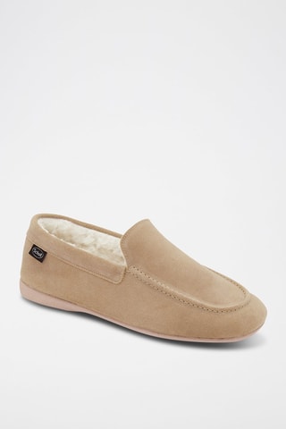 Pantoufles en nubuck Cheminée - Sable