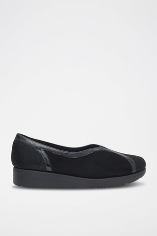Ballerines en nubuck Gilly - Noir