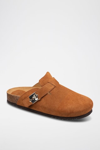 Sabots en nubuck Lena - Marron