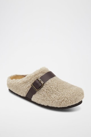 Sabots Charlotte Taupe et marron foncé