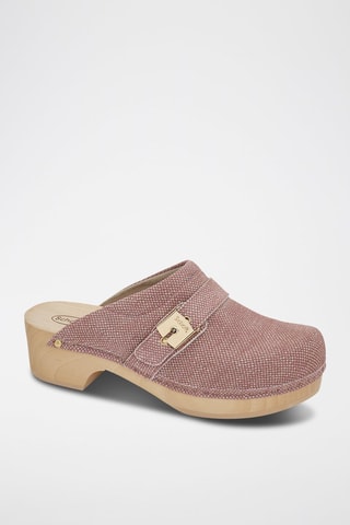 Sabots en nubuck Pescura Clog 50 Rose pâle