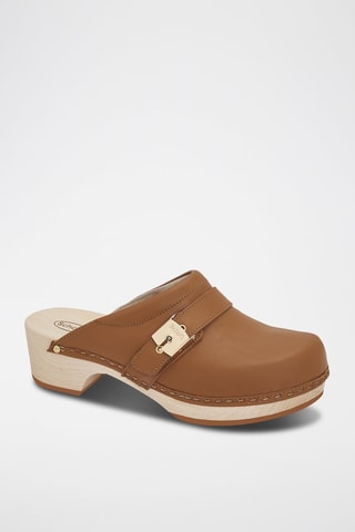 Sabots en cuir Pescura Clog 50 Cognac