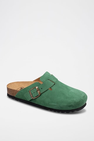 Sabots en nubuck Fae Vert forêt